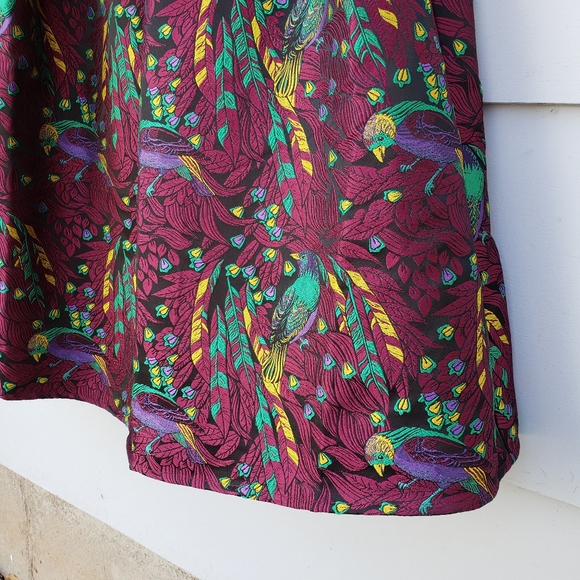 NWT Coeur de Vague Peacock Print Fit & Flare Dress - Picture 4 of 8